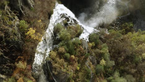 Aerial-view-of-the-Skjerfossen-waterfall