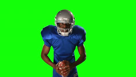 American-football-player-on-green-screen