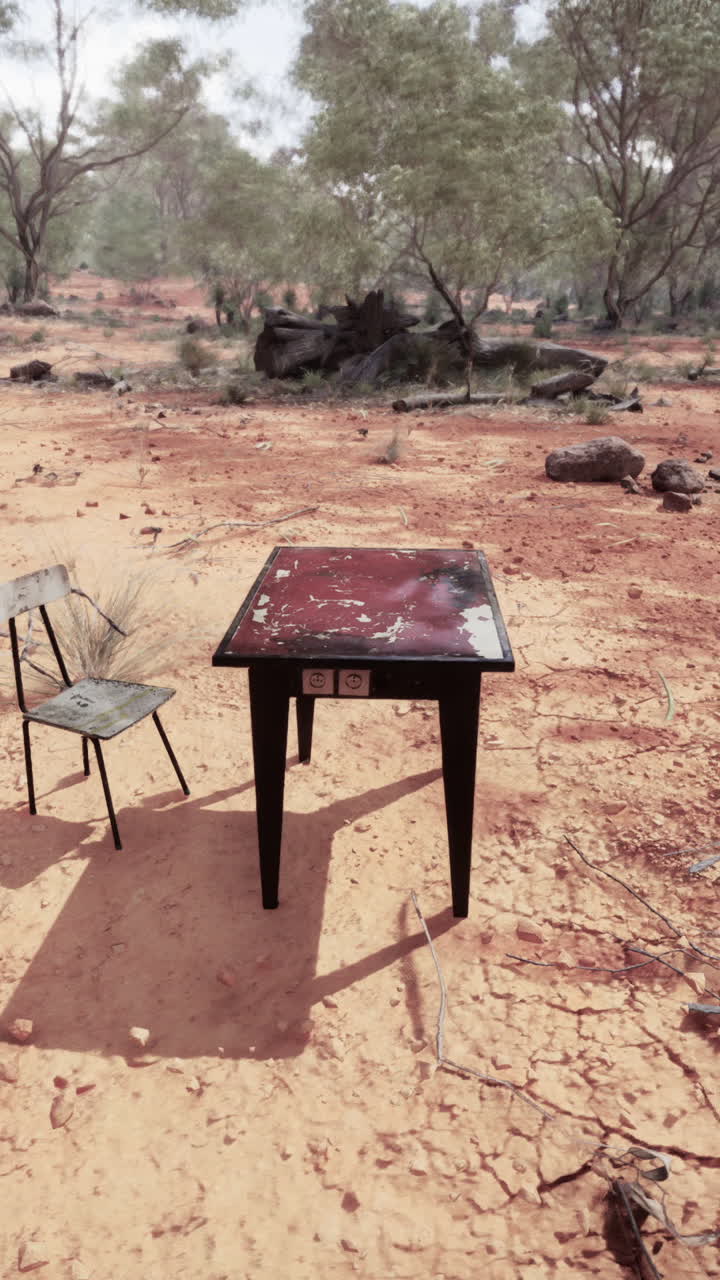 mesa solitaria en el interior de australia