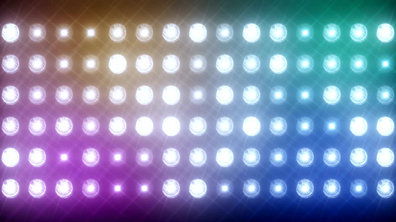 Wall of bulbs colours flashing and lighting - Loop