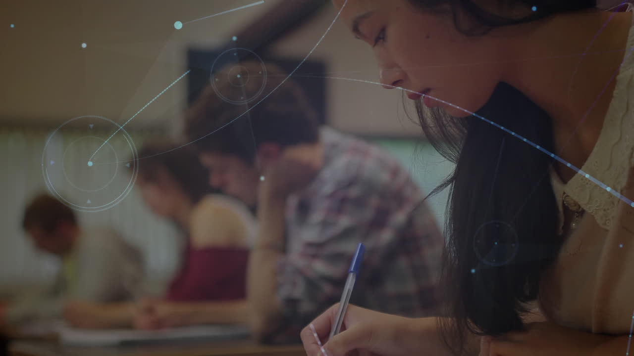 animación de la red de conexiones sobre el aprendizaje de los estudiantes