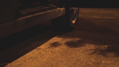 girl getting out of a car wearing black high heels