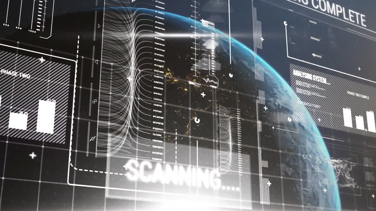 지구상의 스캔과 분석입니다.