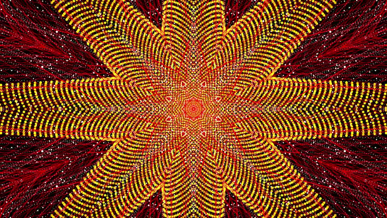 Grafica in movimento caleidoscopio Mandala sereno