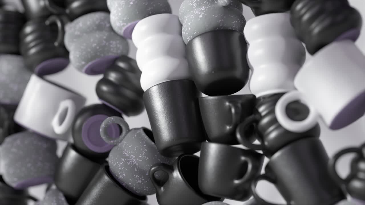 추상적인 쌓인 컵