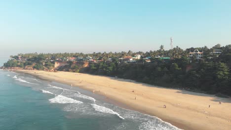 varkala beach, unique palm-covered red cliffs