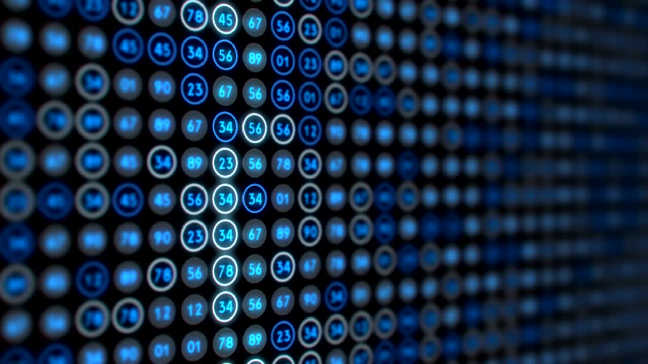 Random double digit numbers in a grid.