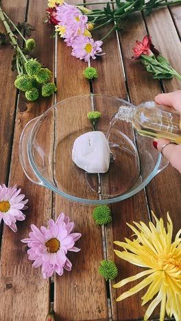 making a floral essential oil diffuser