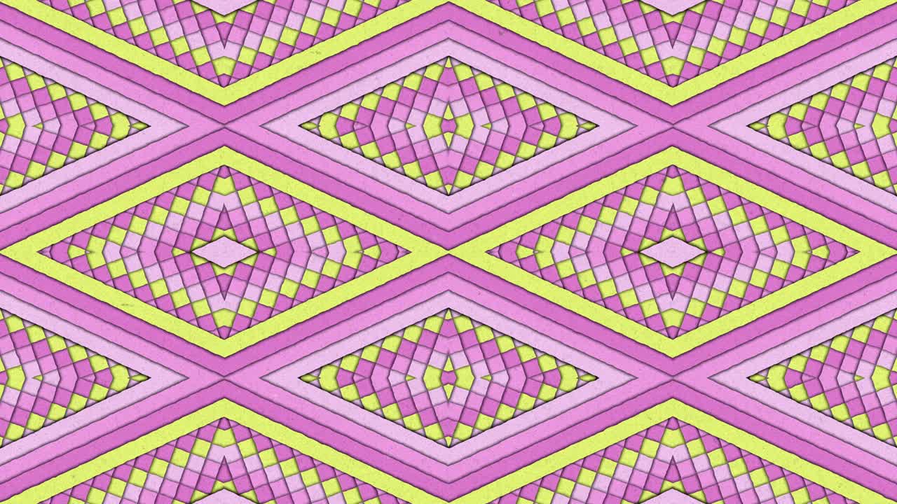 formas caleidoscópicas rayas y rombo colorido fondo de bucle sin costuras