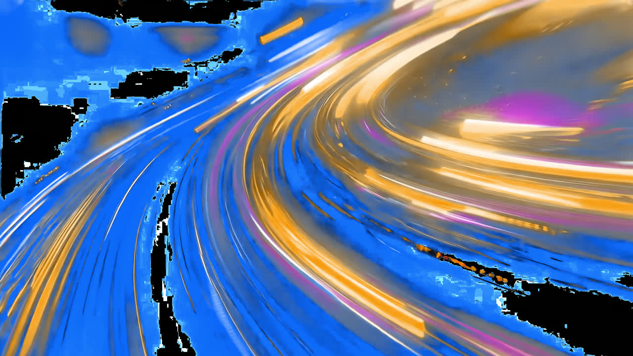 Dynamic abstract neon lights motion animated overlay, transparent 4K video, alpha channel, ProRes