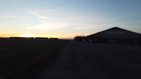 scenic view over fields at sunset in the black forest, rural area, germany