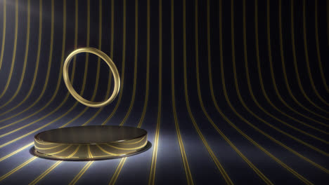 anillo de oro de fondo de bucle de lujo