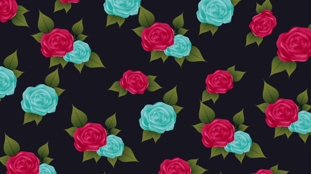 diseño de decoración floral, animación de video hd1080