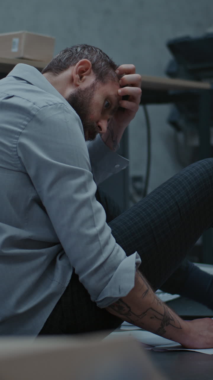 empresario estresado