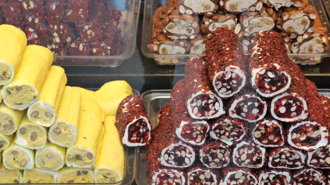 exhibición de delicias turcas coloridas