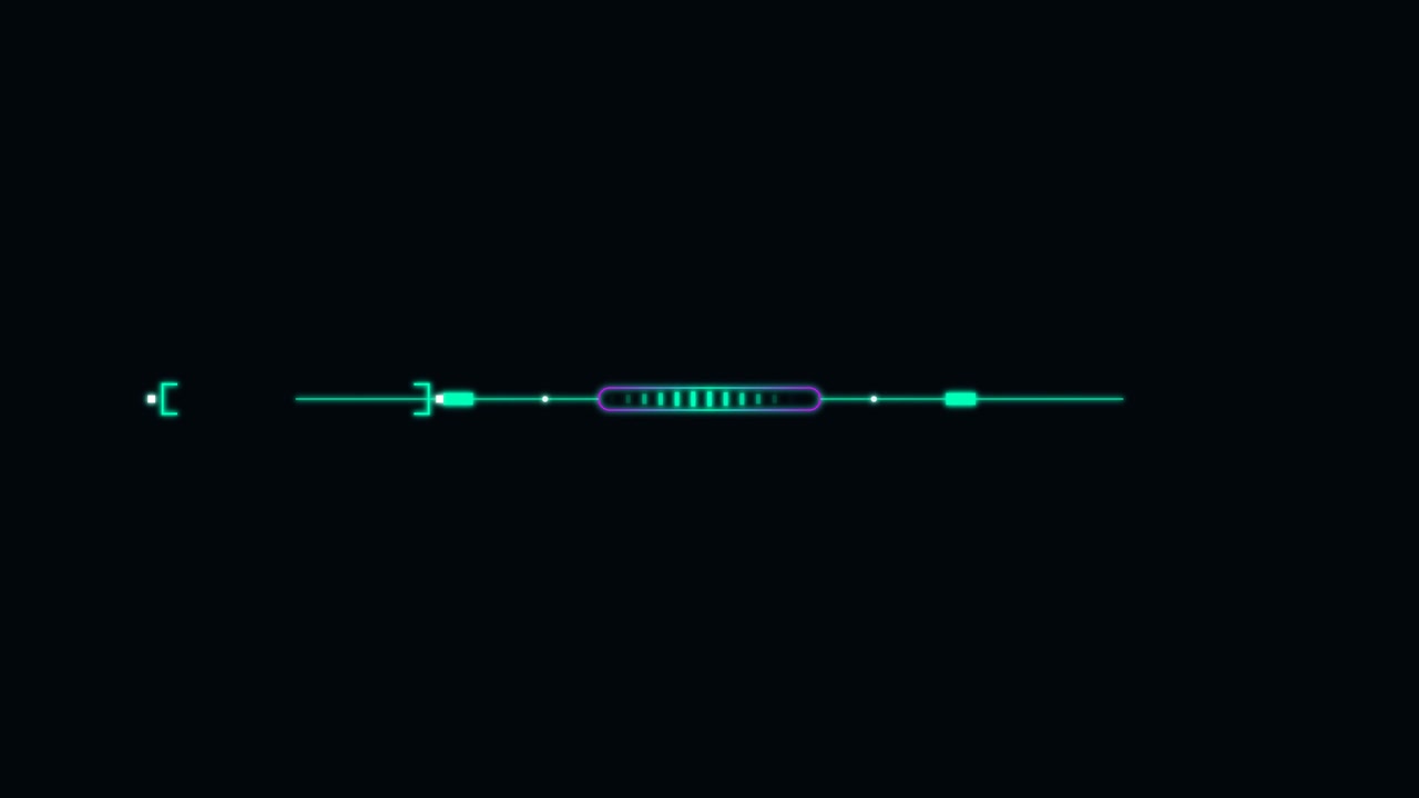Futuristic Digital Loading Bar Animation on Dark Background