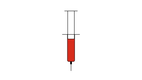 jeringa de sangre. gráfico de atención médica de donación de sangre