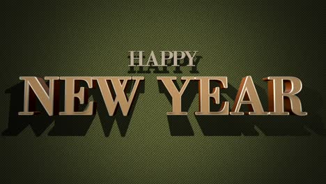 retro happy new year text set on a green grunge texture