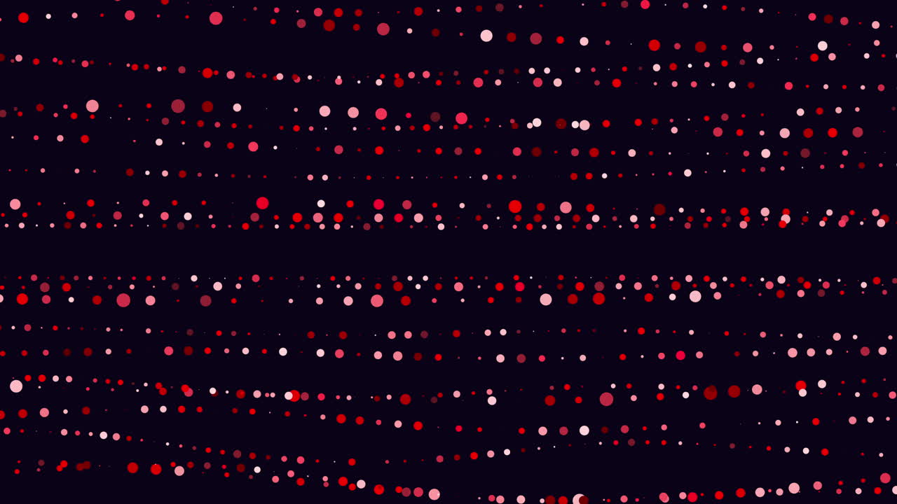 Colorful dots pattern in rows on dark space