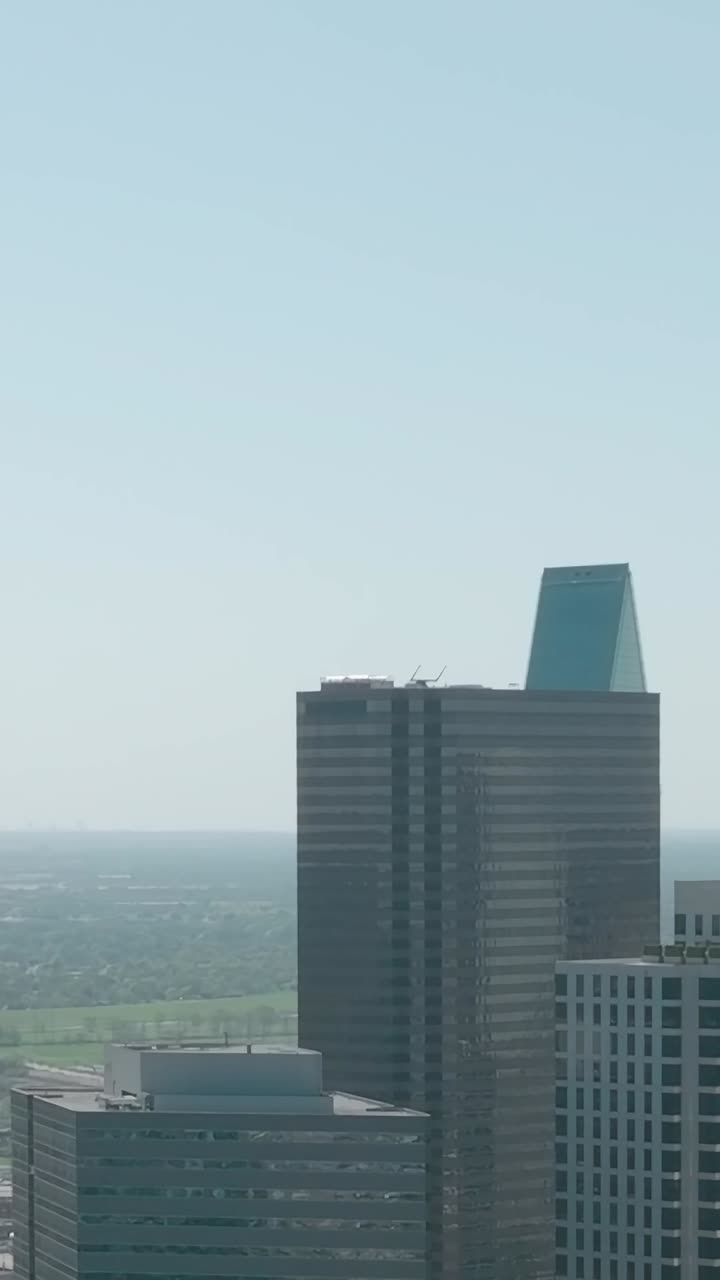 Vista aerea del centro di Dallas, Texas, in una giornata limpida