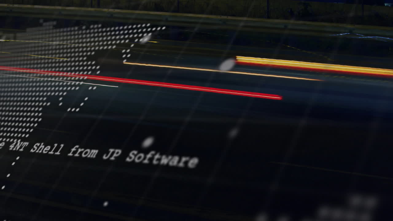 Animation of data processing and globe over world map