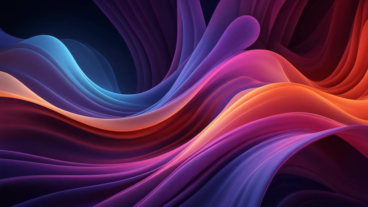 Onde Astratte e Fluide di Colori Neon Vivaci