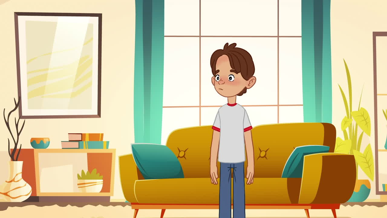 niño en una habitación