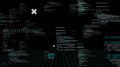 animation of data processing on black background