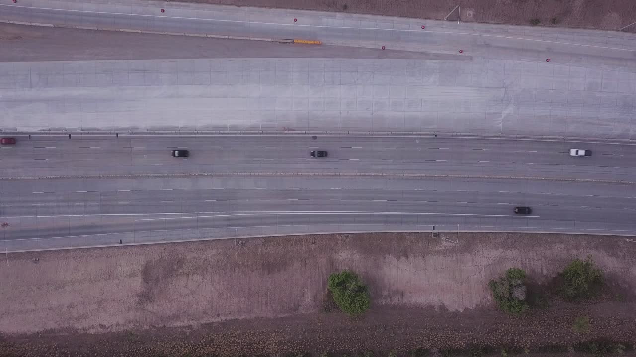 4k Aerial Top View of Highway in Salt Lake City, Utah