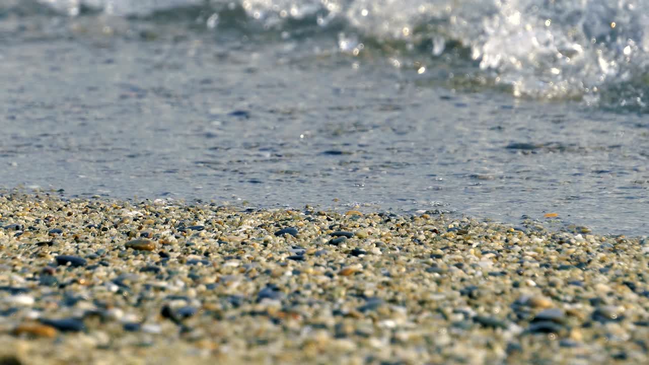 색 질감 물 자갈 해변