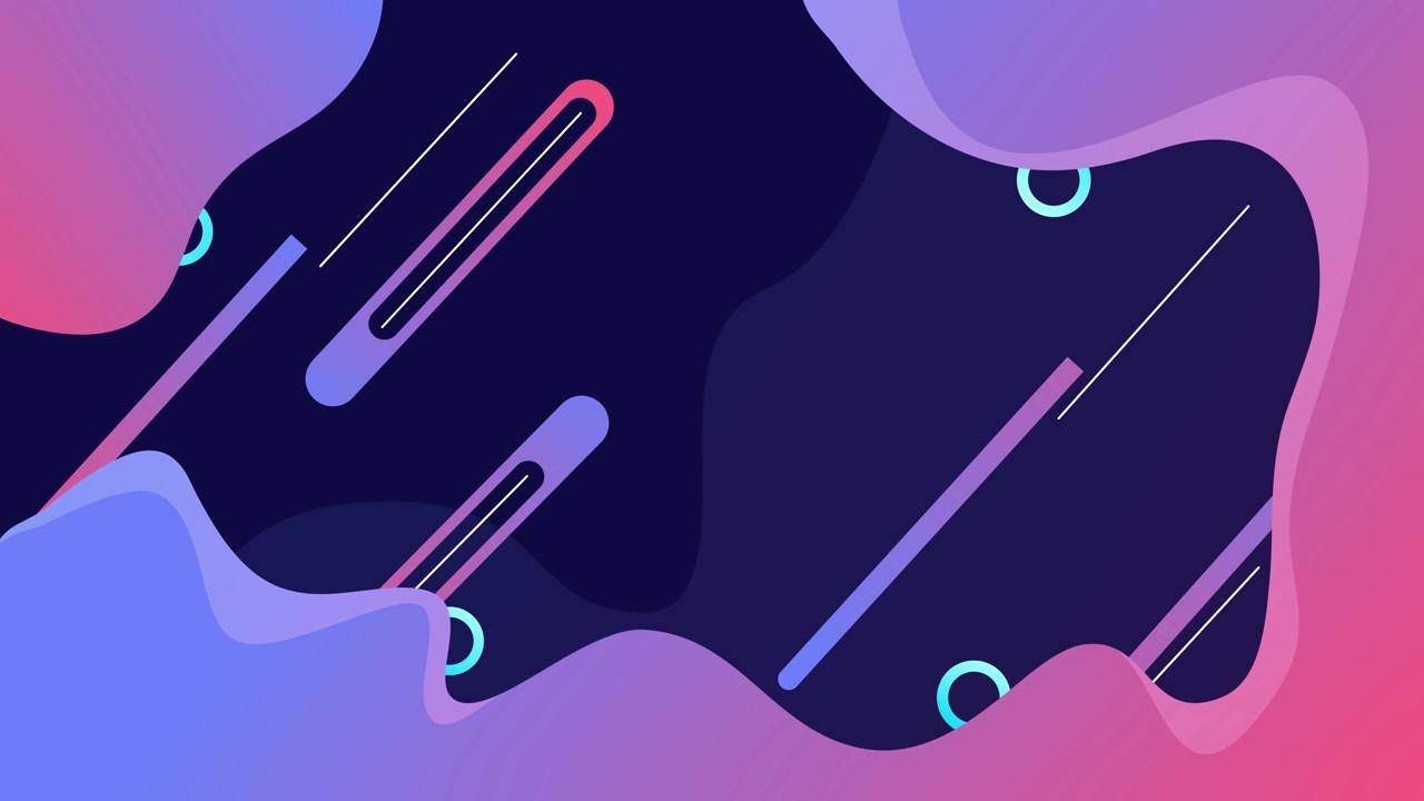 Abstract Fluid Gradient Background with Dynamic Geometric Shapes Animation Loop