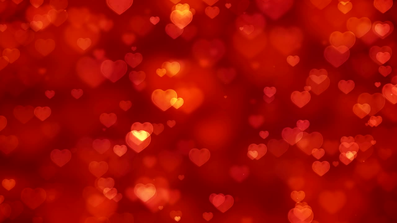 abstract corazones voladores valentines fondo - 4k