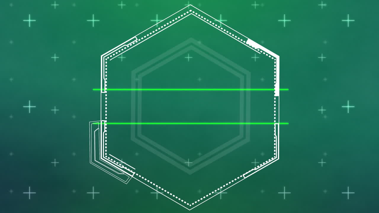 초록색 배경에 있는 모양의 애니메이션