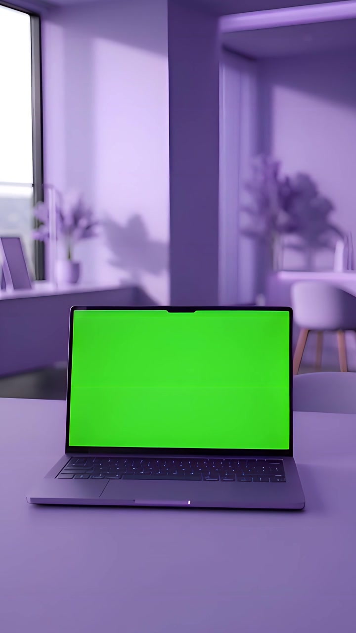 Laptop Green Screen Mockup Video 4K