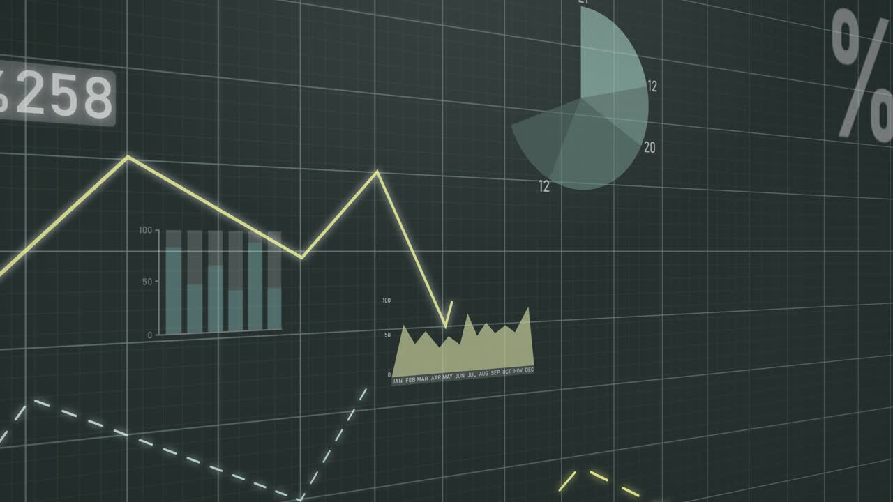diagrama de negocios con números de gráficos. antecedentes financieros.
