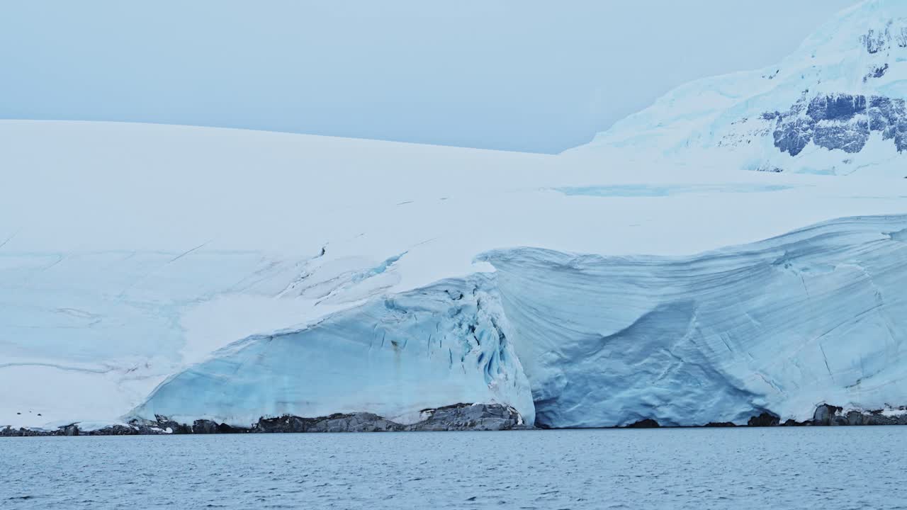 남극에서 바다 의 빙하 형성, 얼음 개와 부드러운 얼음으로 인 얼음, 남극 반도에서 해안, 최소한의 파란색 해안 지리 및 풍경 풍경