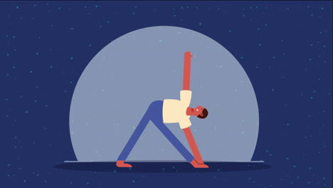 atleta practicando animación de ejercicios