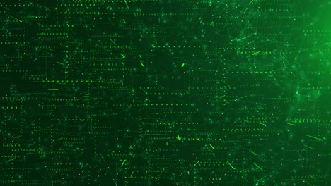 video of plexus green grid combined with glowing circuit elements digital data flow futuristic