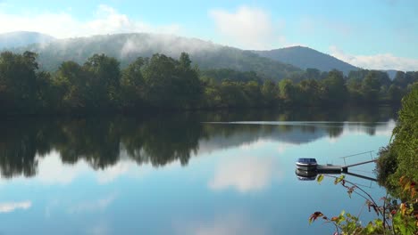 A-quaint-rural-scene-beside-a-lake-or-river-in-New-England-1