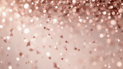 Rose Gold Glitter and Bokeh Sparkling Abstract Background