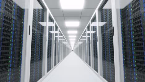 server room in data center, infinite loop