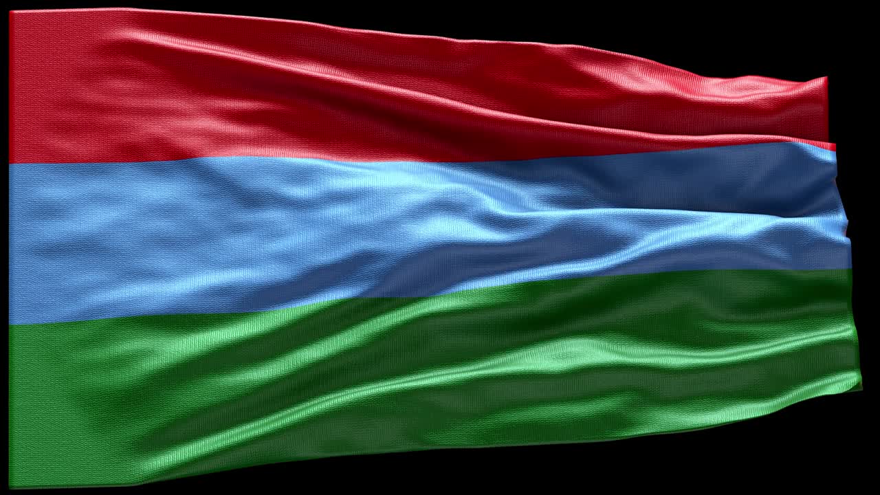 4k bandera muy detallada de karelia - bandera de karelia alto detalle - bandera nacional patrón de ondas de karelia elementos en bucle