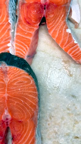 fresh sliced salmon