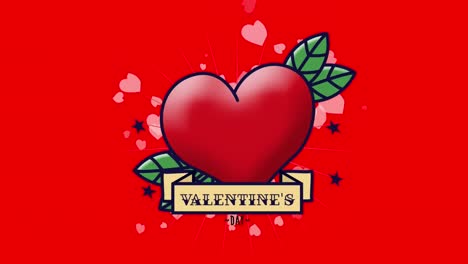 Animation-of-valentines-day-text-over-hearts