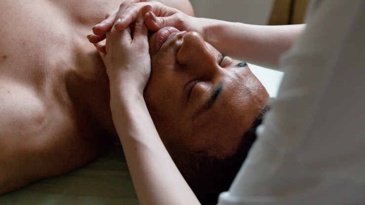 Man getting a massage