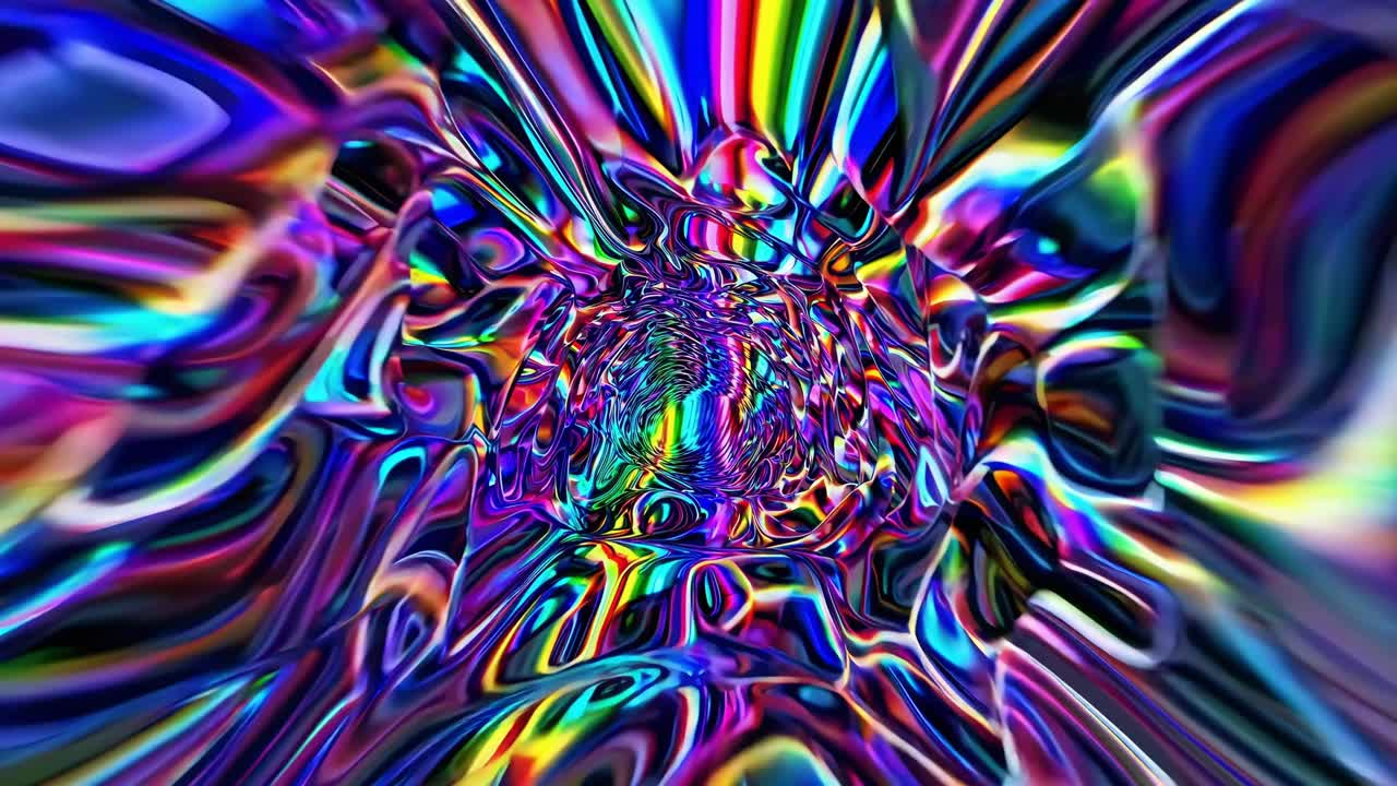 un túnel psicodélico de colores