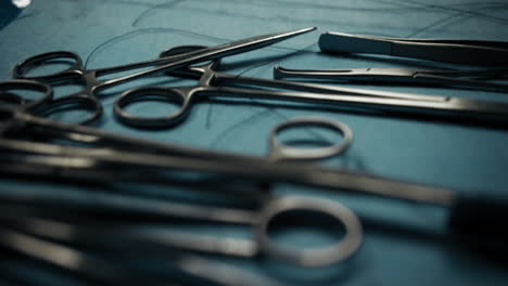 surgical instruments on tray
