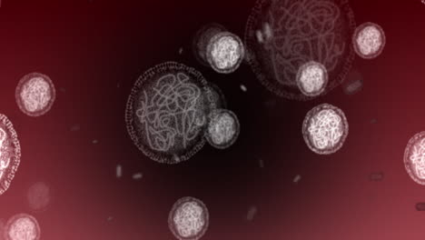 bacterias en el microscopio, partículas celulares