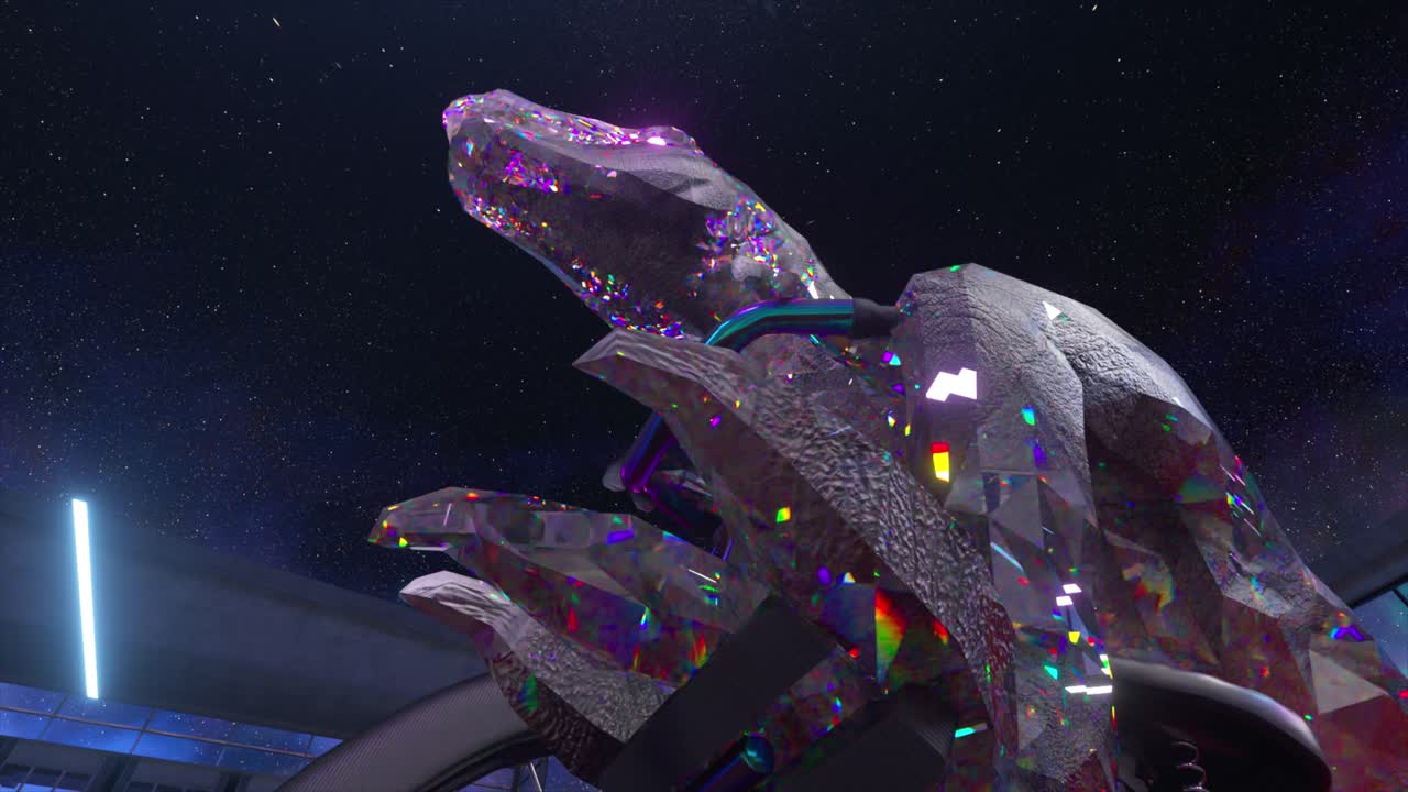 밤 하늘 아래 의 자전거 에 있는 크리스탈 공