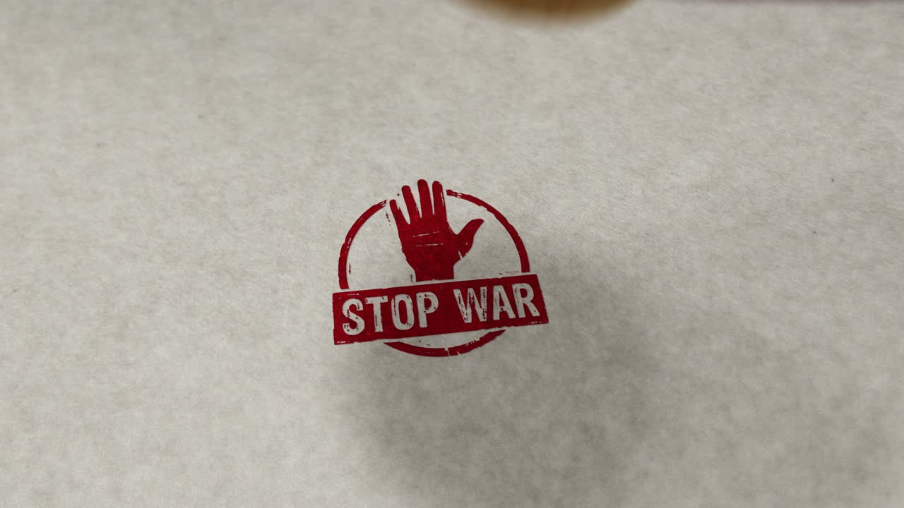 animazione stop war stamp e stamping loop